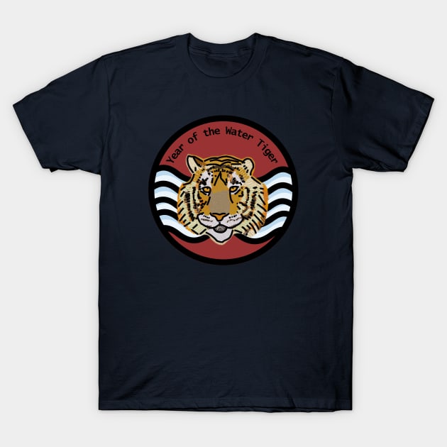 Water Big Cats Portrait Year of the Tiger T-Shirt by ellenhenryart